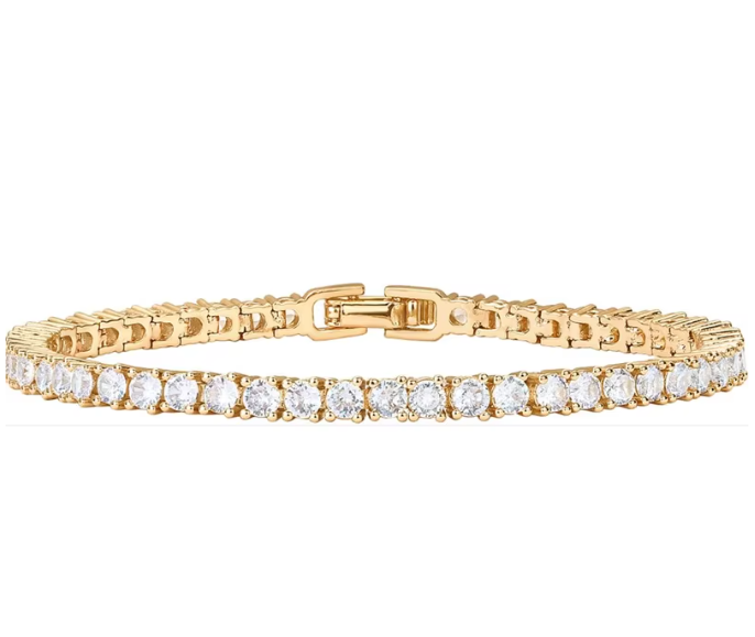 Gold Alloy Bracelet • 4mm • Tennis Friendship Hand Chain