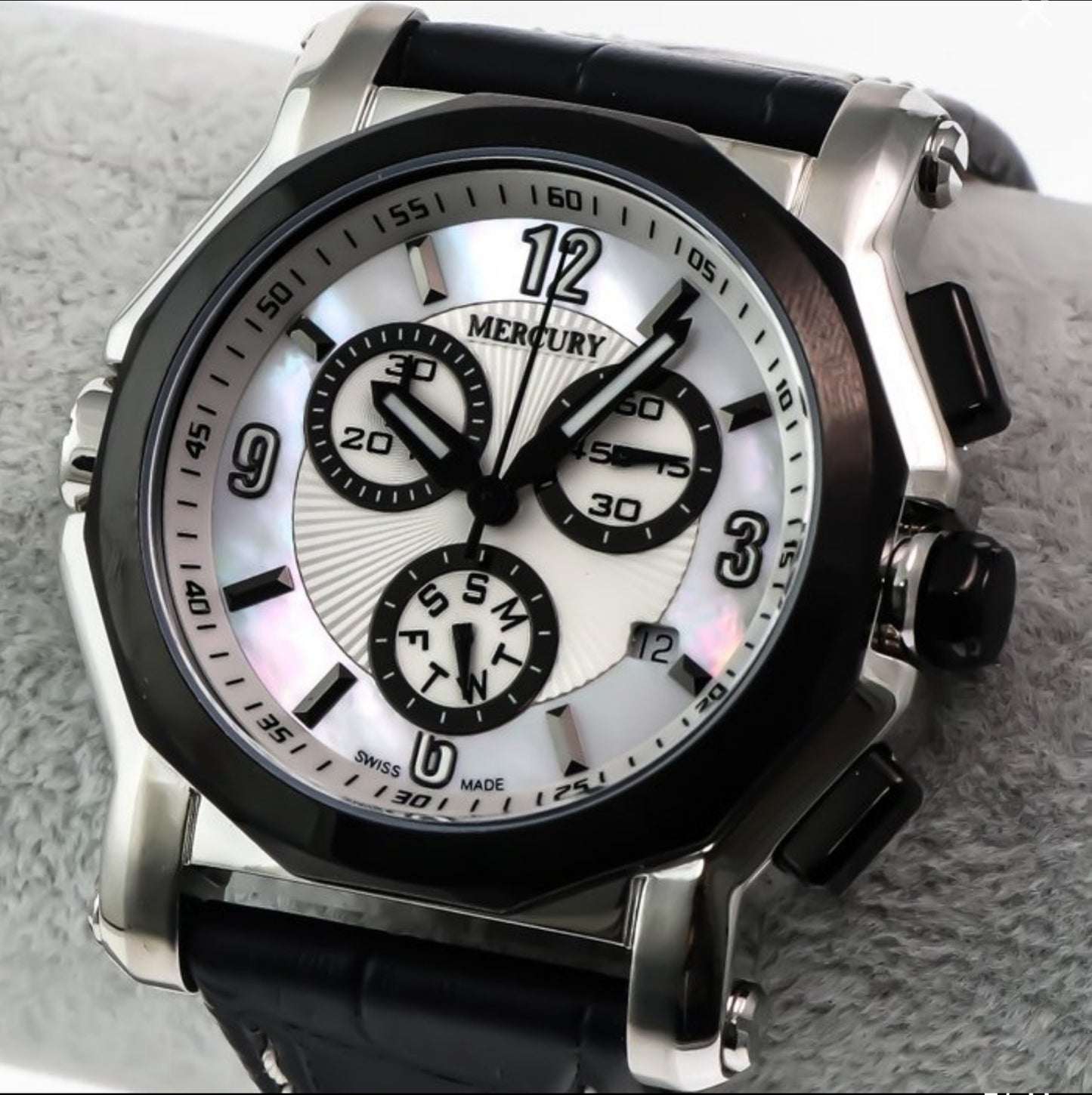 Mercury • Swiss Chronograph Watch • Stainless Steel Quartz • 42.5mm 3ATM ME1075
