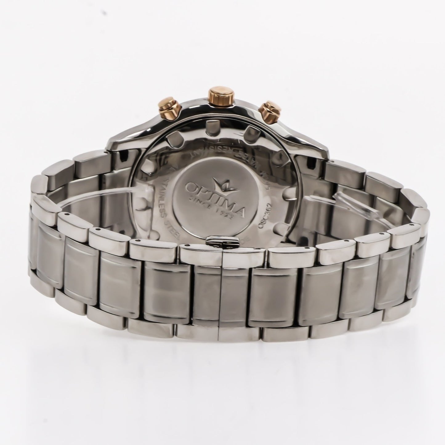 Optima • Swiss Chronograph Watch • Stainless Steel • 44.5mm • Quartz• OSC362