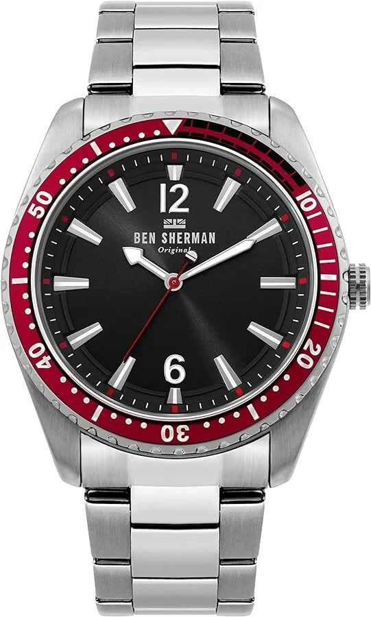 Ben Sherman Men Watch • Ronnie Diver • 45mm • Quartz • 3ATM • WB037ESM