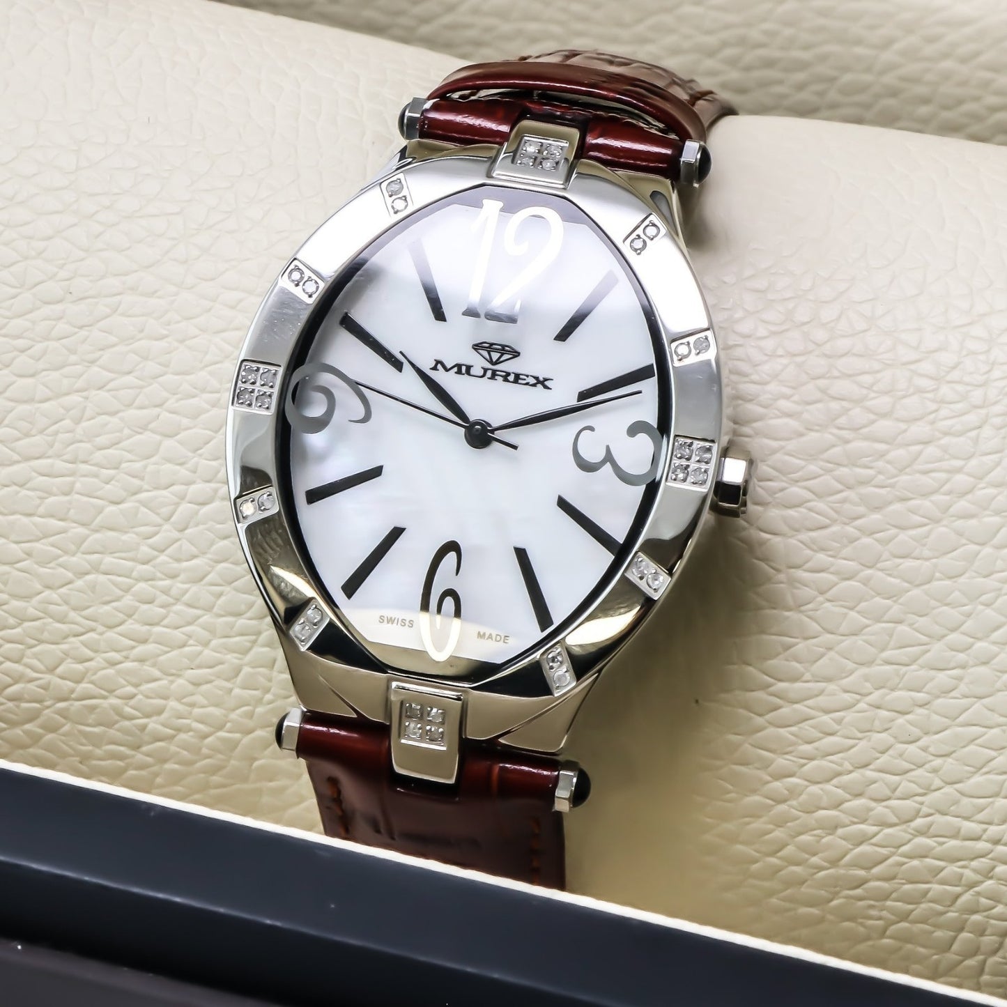 Murex • Swiss Diamond Watch • 32 SI White Diamonds .18ct • 34x41 mm • 3ATM
