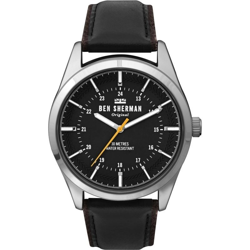 Ben Sherman Men Watch • Stainless Steel • 43mm • Quartz • 3ATM • WB027B