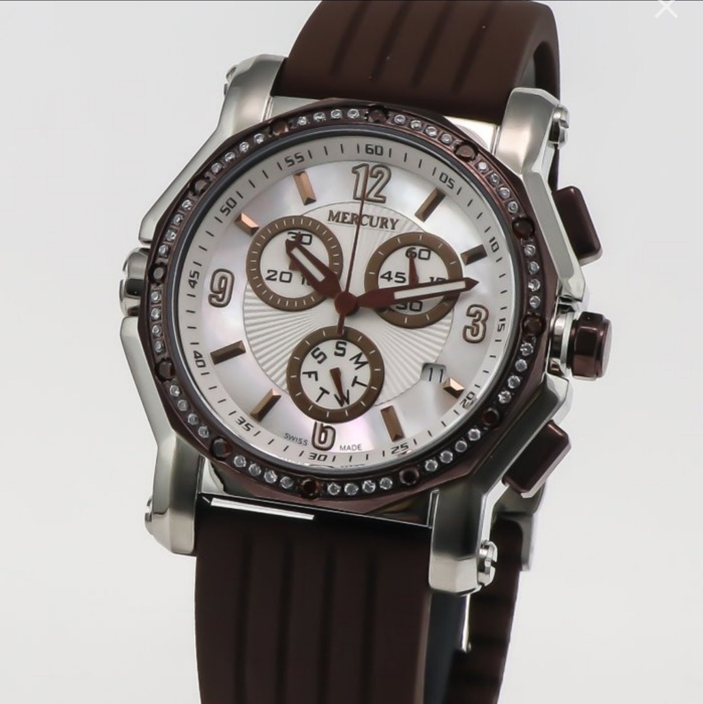 Mercury • Swiss Chronograph Watch • Stainless Steel Quartz 42.5mm • 3ATM ME1075