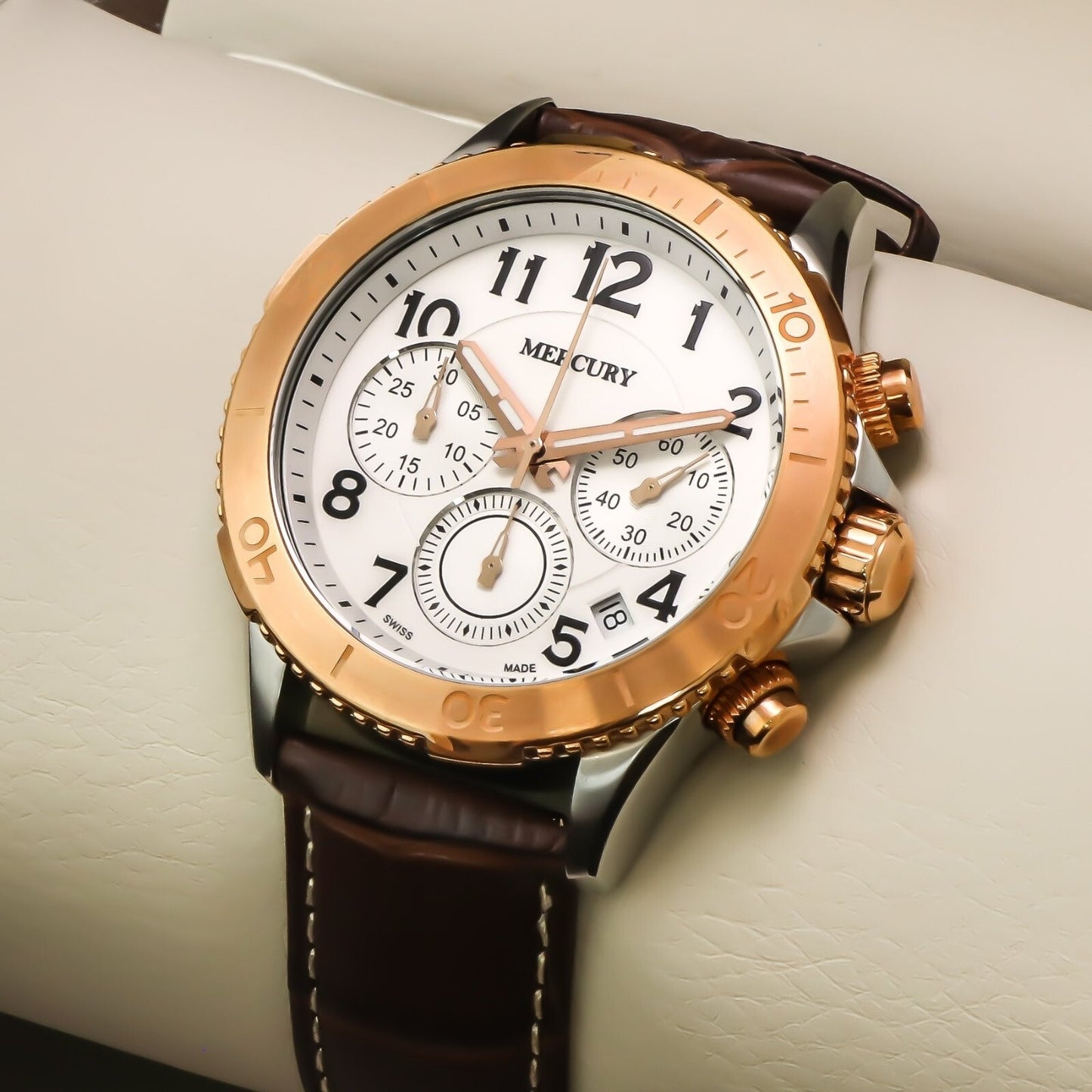 Mercury • 46mm • Swiss Chronograph • Date • 5 ATM • ME390-SRL-1
