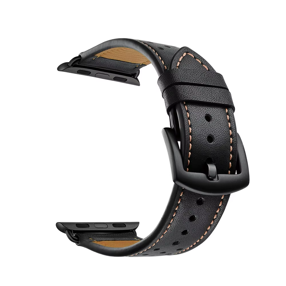Luxury Leather iWatch Band Compatible w Apple Watch • 38/40/41 or 42/44/45/46/49