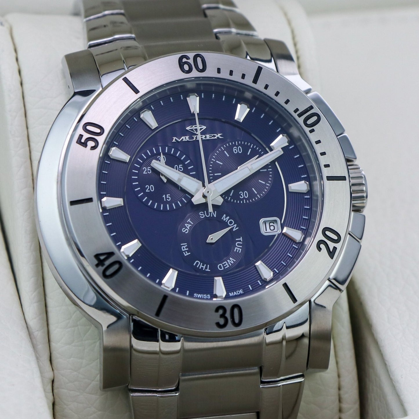 Murex • Swiss Chronograph Watch • Stainless Steel • Quartz 48mm • 5ATM • MUC578