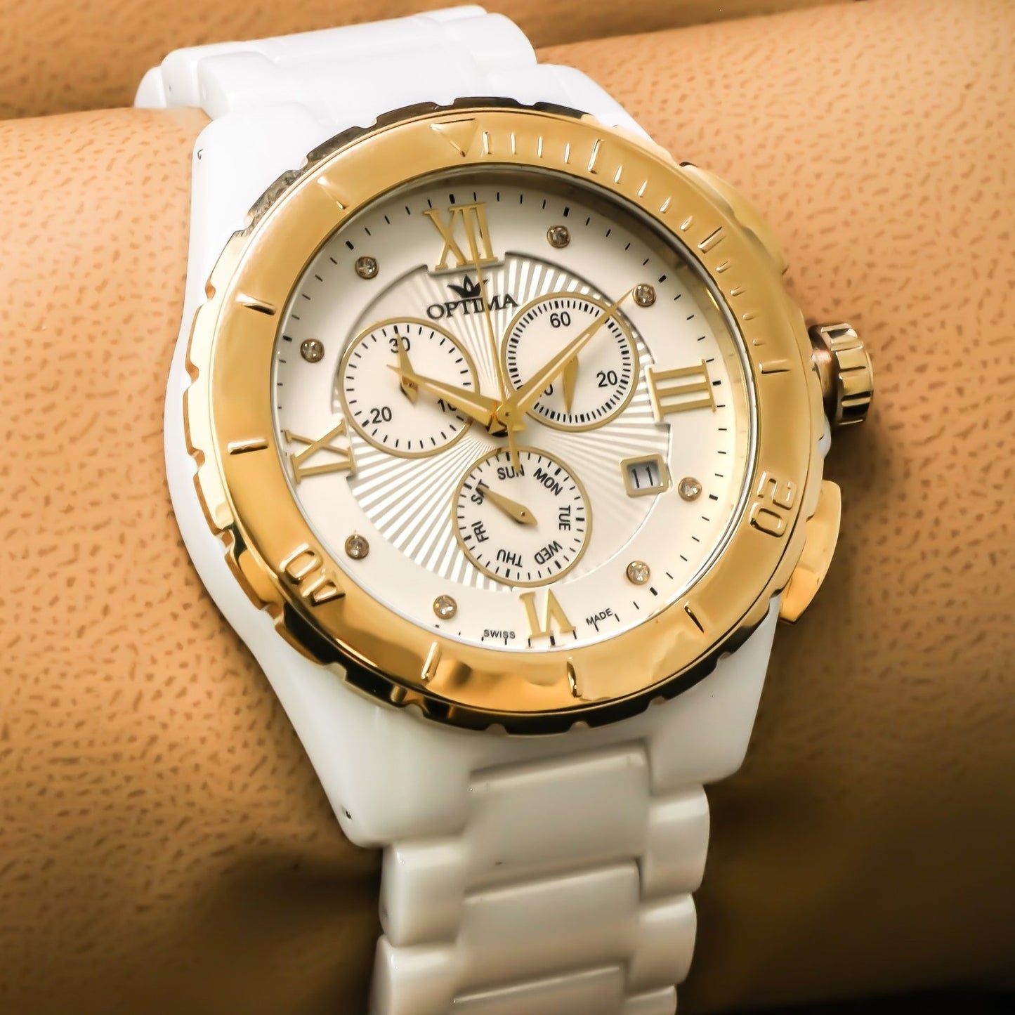 Optima • Swiss Chronograph Watch • Stainless Steel • 43mm • Quartz • 5ATM