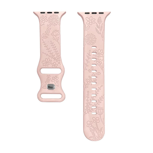 Dandelion Watch Band • Apple Watch Compatible • Engraved Silicone
