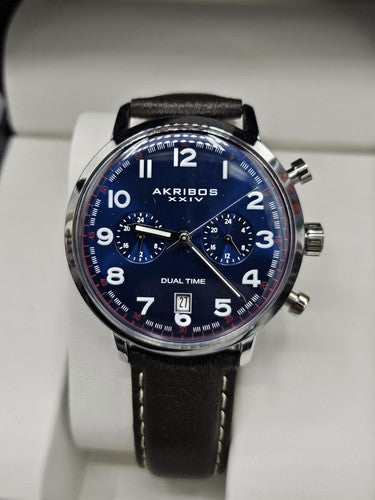 AKRIBOS XXIV • 42mm • ak1023ssbu• Blue