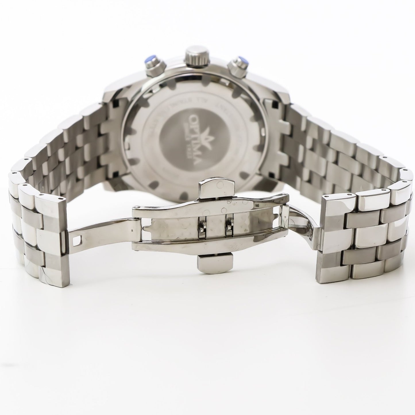 Optima • Swiss Chronograph Watch • Stainless Steel • 44.15mm • Quartz • 5ATM