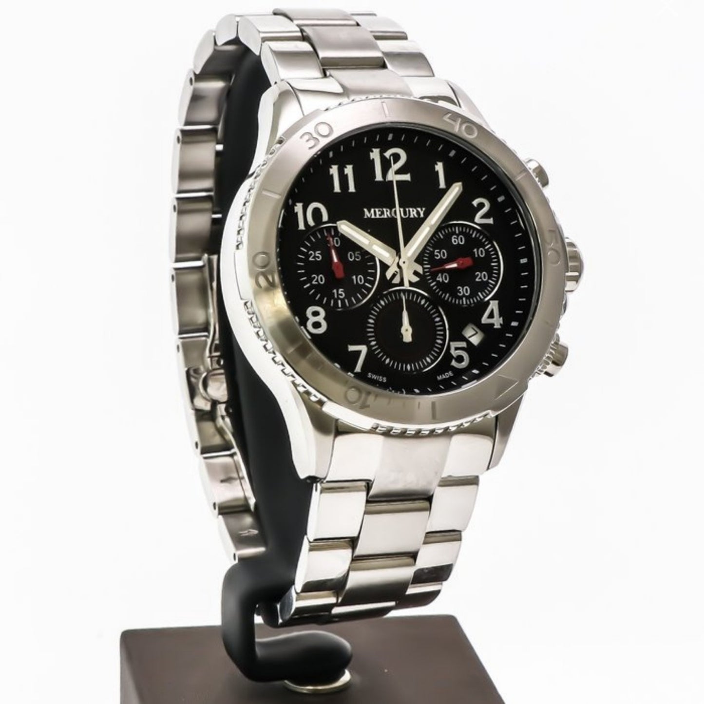 Mercury • Swiss Chronograph Watch •Stainless Steel • Quartz • 46mm • 5ATM