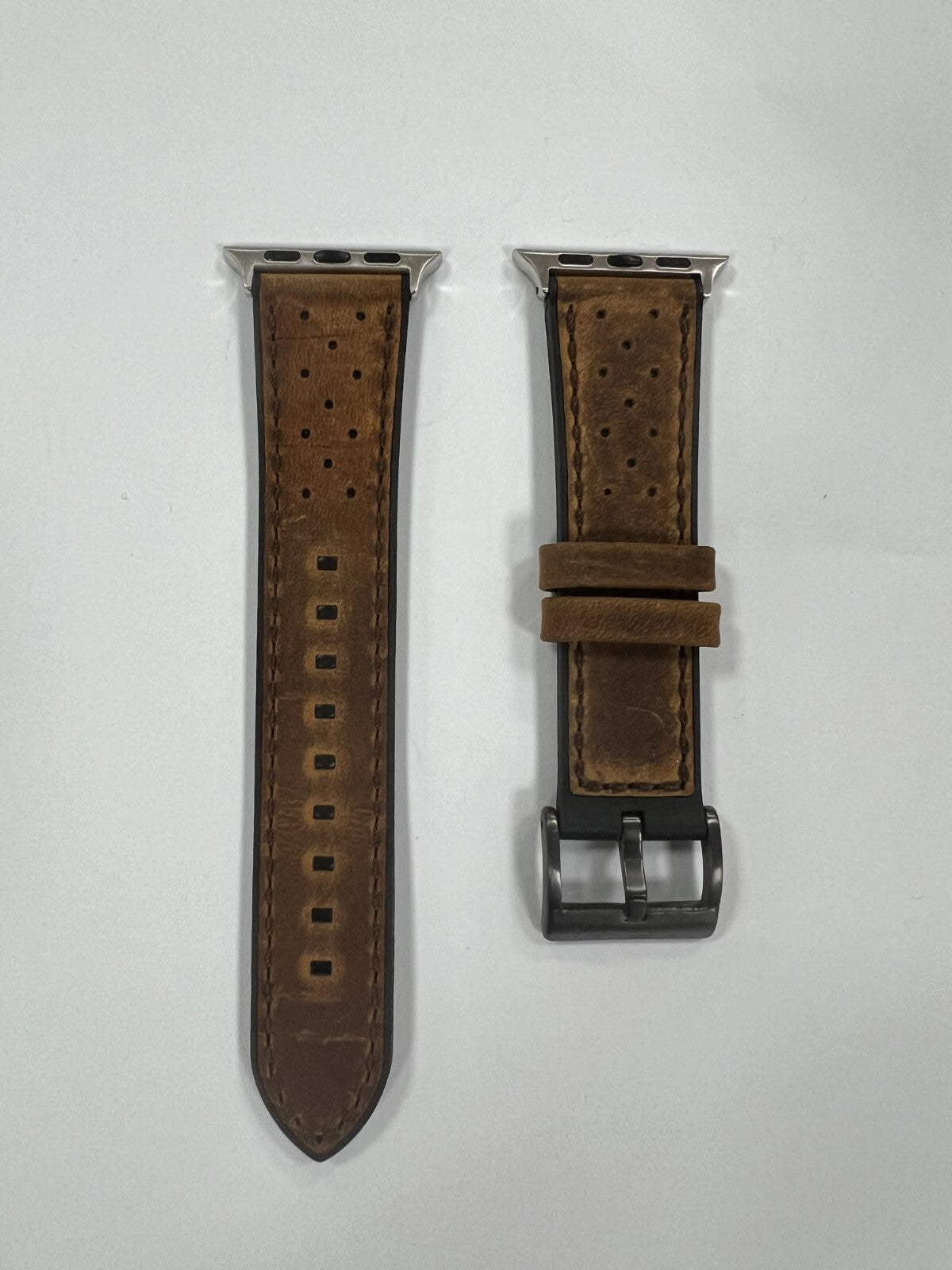 Luxury Leather iWatch Band Compatible w Apple Watch • 38/40/41 or 42/44/45/46/49