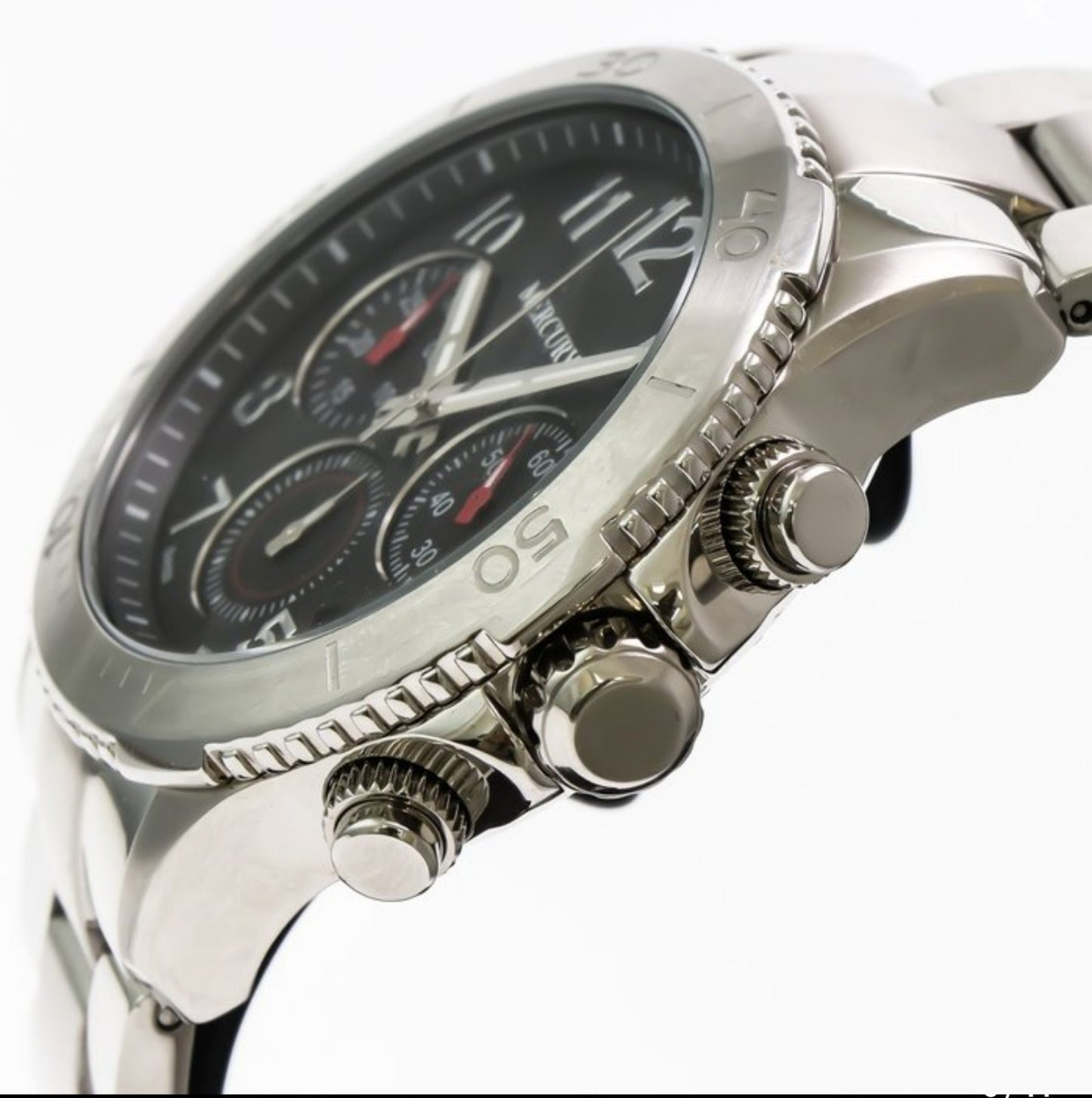 Mercury • Swiss Chronograph Watch •Stainless Steel • Quartz • 46mm • 5ATM