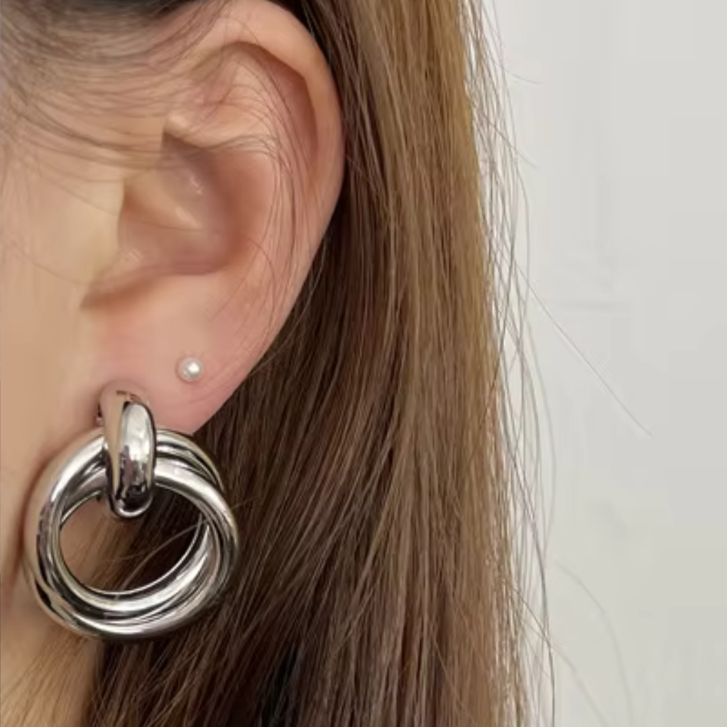 Geometric Metal Women Earrings • Irregular Round Square • Fashion Jewelry