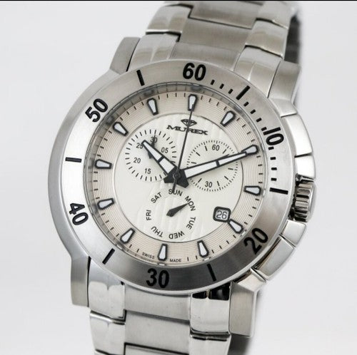 Murex • Swiss Chronograph Watch • MUC578-SS-1 • Day Date Quartz Countdown...