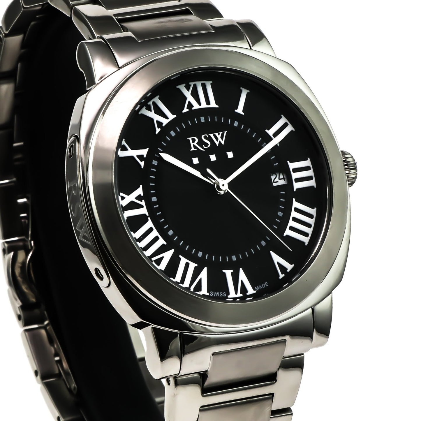 RSW • Swiss Watch • Stainless Steel • 46.80mm• Quartz • 5ATM • RSWM118