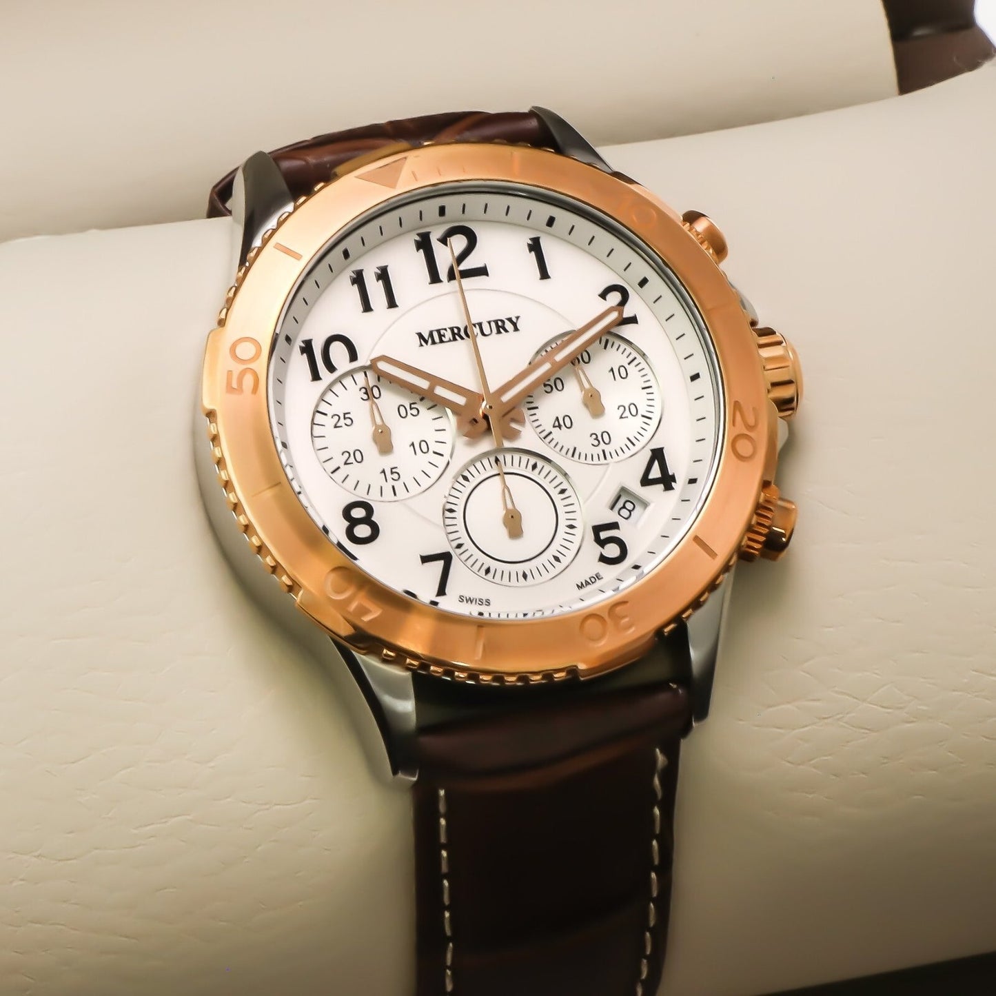 Mercury • 46mm • Swiss Chronograph • Date • 5 ATM • ME390-SRL-1