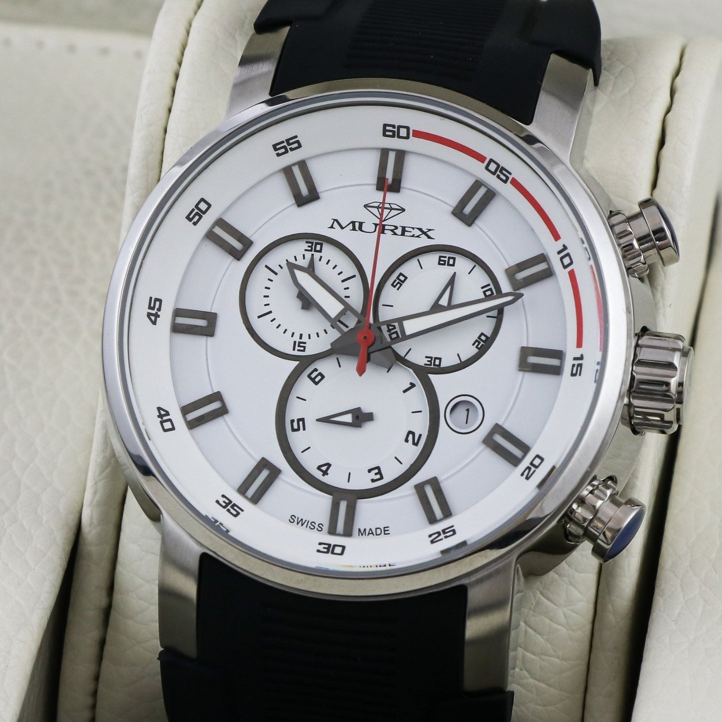 Murex • Swiss Chronograph Watch • Stainless Steel • Quartz • 45mm • MUC555