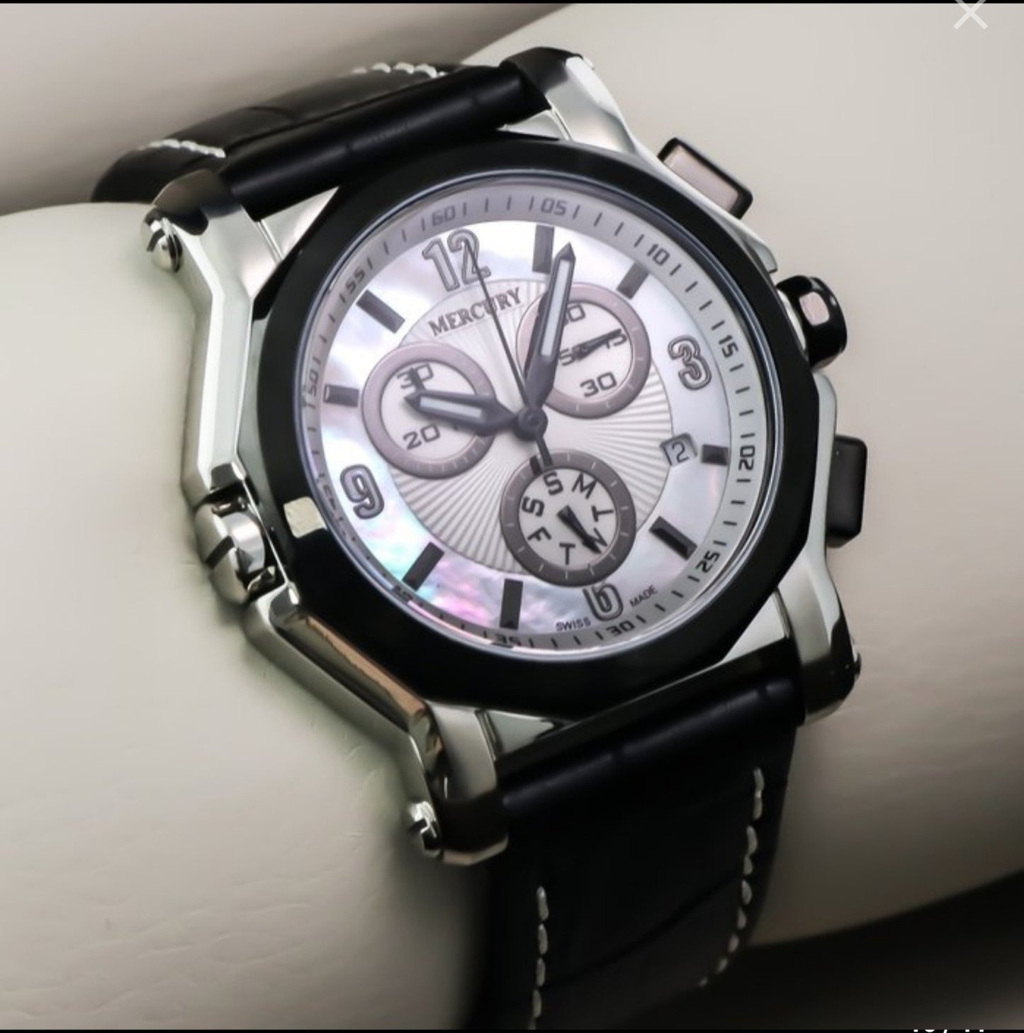 Mercury • Swiss Chronograph Watch • Stainless Steel Quartz • 42.5mm 3ATM ME1075