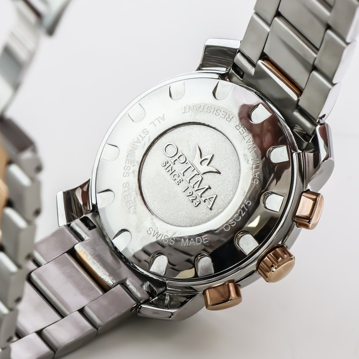 Optima • Swiss Chronograph Watch • Stainless Steel • Quartz • 43mm  • OSC275
