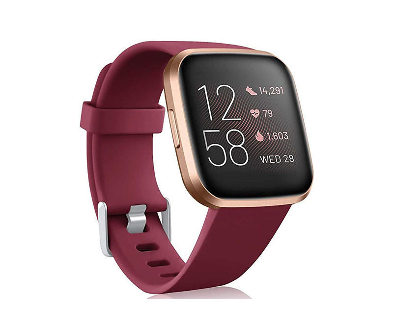 Soft Silicone Replacement Strap • Compatible w Fitbit Versa 1/2/3/4 • Sports