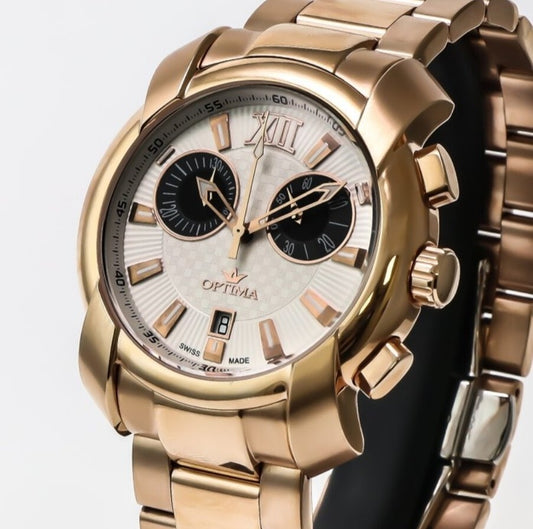 Optima •Swiss Chronograph Watch •OSC275-RR-1 • "Panda" • 43mm • Swiss RONDA