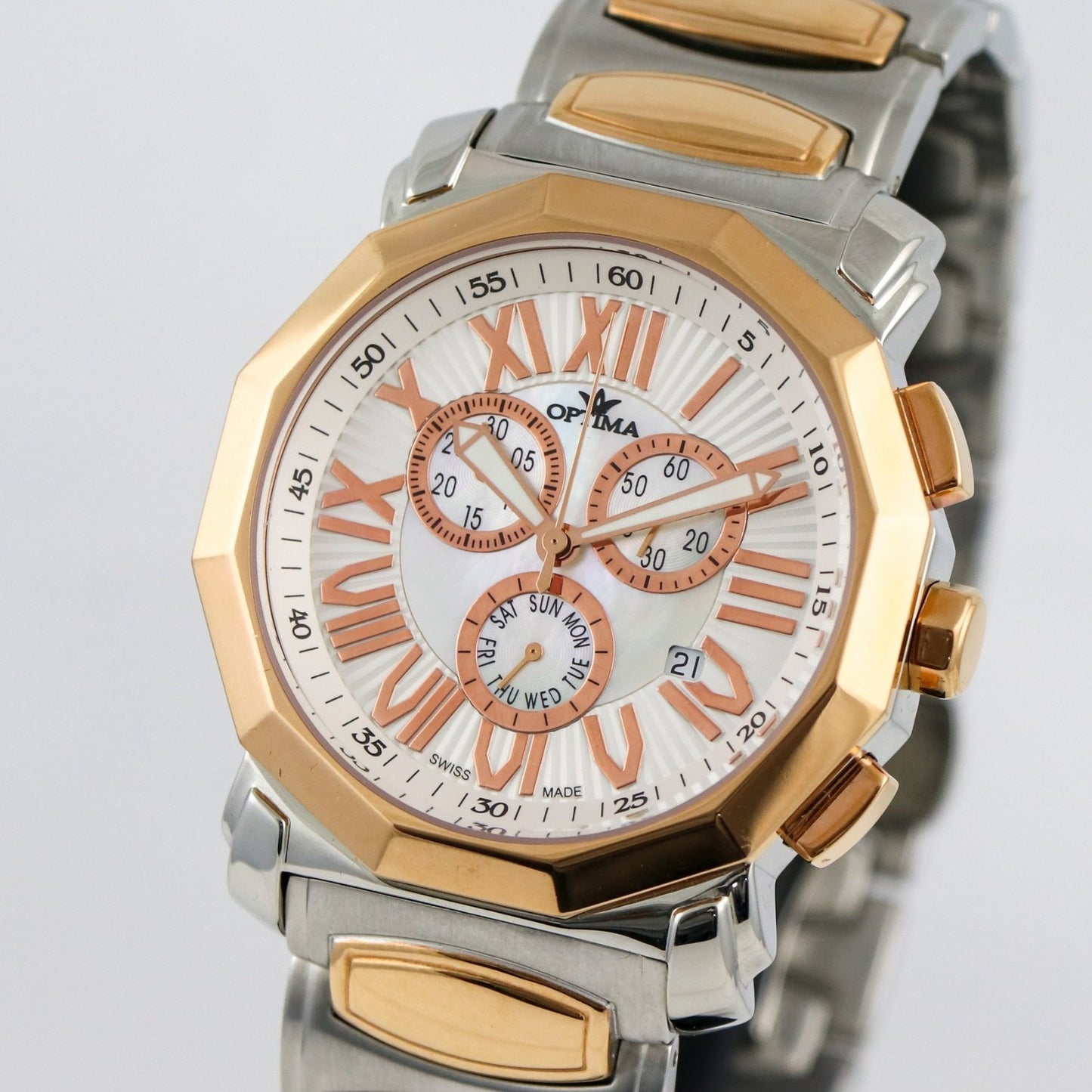 Optima • Swiss Chronograph Watch • Stainless Steel • 43 mm • Quartz • OSC248