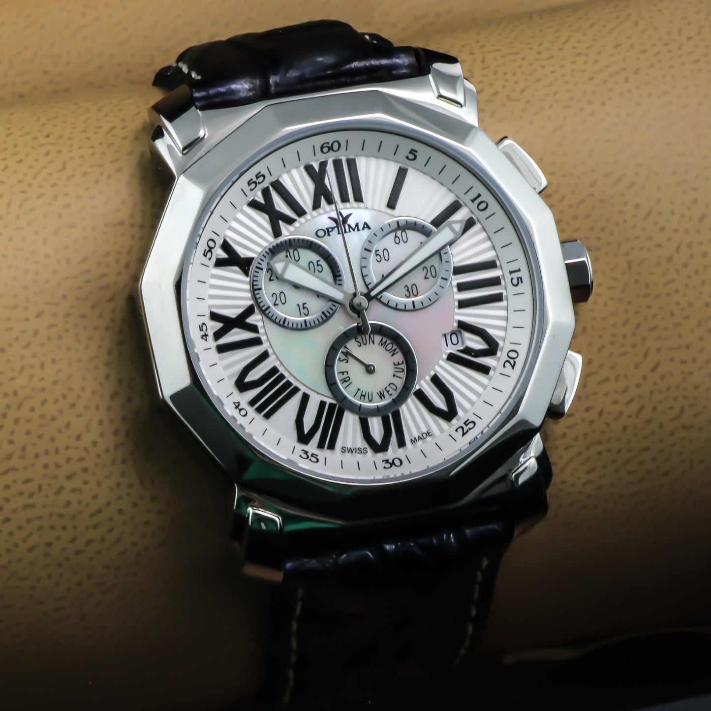 Optima • Swiss Chronograph Watch • Stainless Steel • 43 mm • Quartz • OSC248