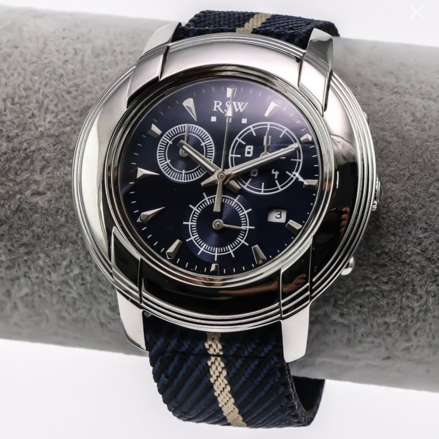 RSW • Swiss Chronograph Watch • Stainless Steel • 45mm • Quartz • 3ATM • RSW4130