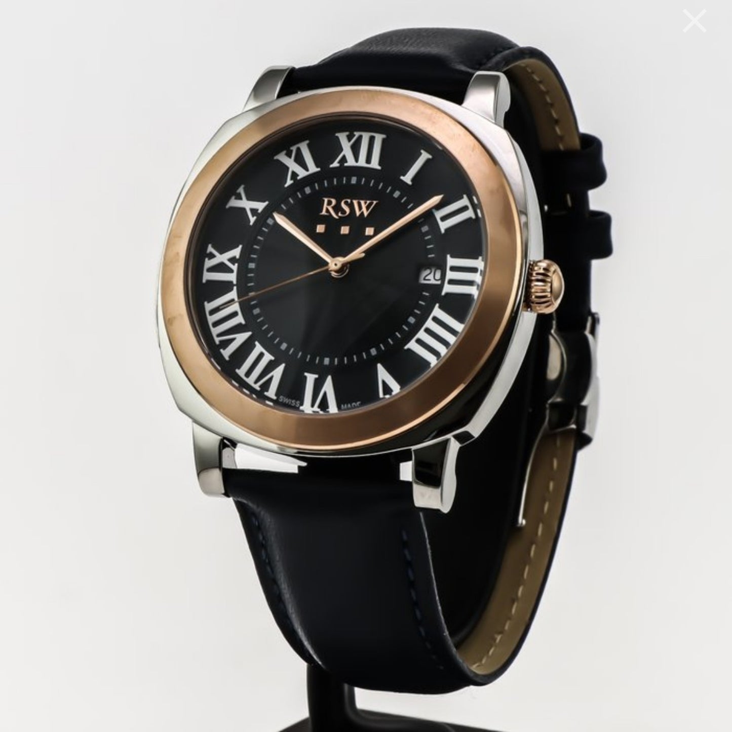 RSW • Swiss Watch • PVD Rose Gold • 46mm Quartz • 5ATM • RSWM118 • Date