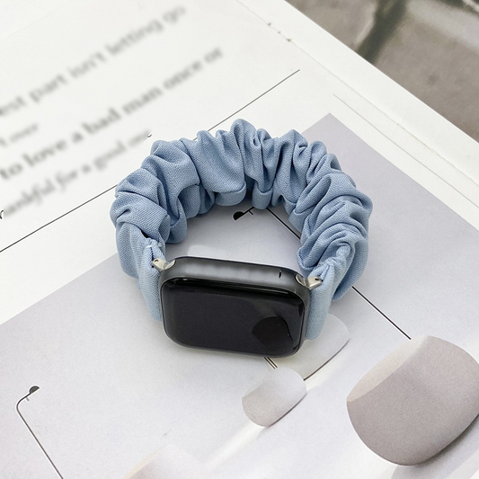 Scrunchie Fabric Watch Band • Apple Watch Compatible • Adjustable