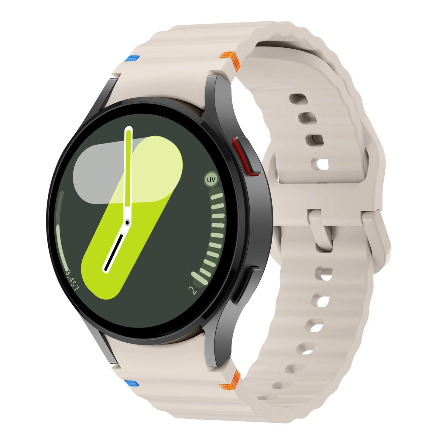 Wavy Silicone Sports Strap • 40mm 44mm • Compatible with Samsung