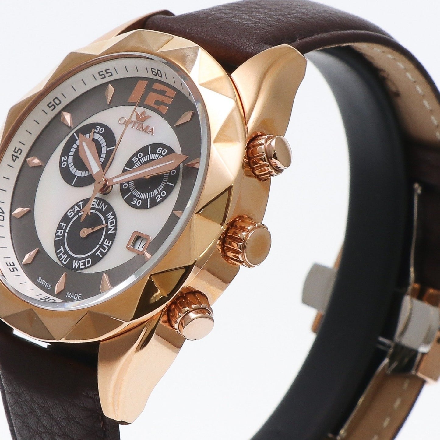 Optima • Swiss Chronograph Watch • Stainless Steel • 44mm • Quartz • OSC268