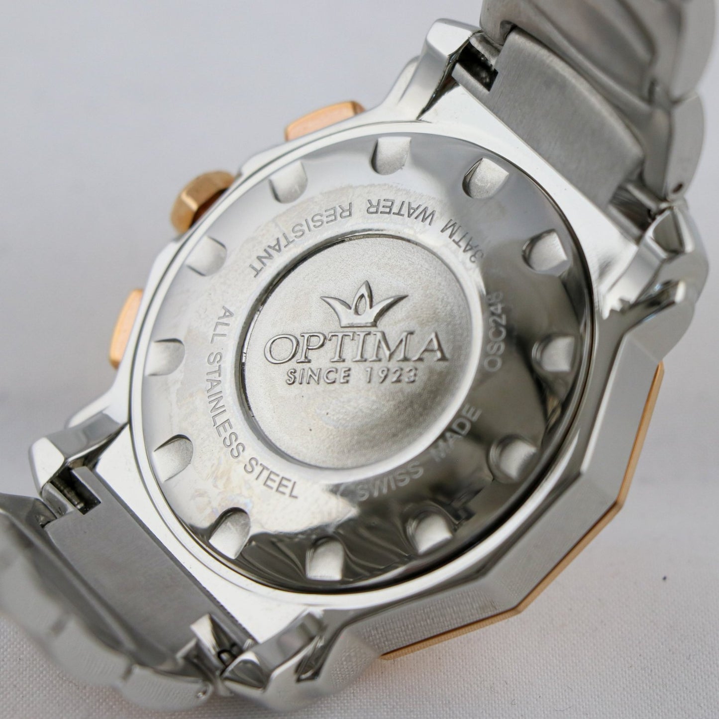 Optima • Swiss Chronograph Watch • Stainless Steel • 43 mm • Quartz • OSC248