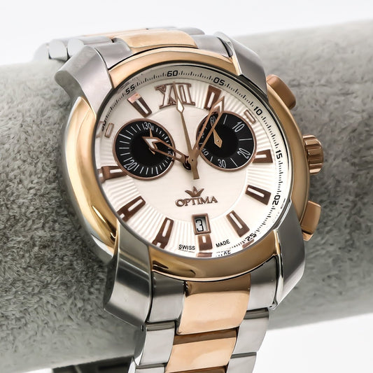 Optima • Swiss Chronograph Watch • Stainless Steel • Quartz • 43mm  • OSC275