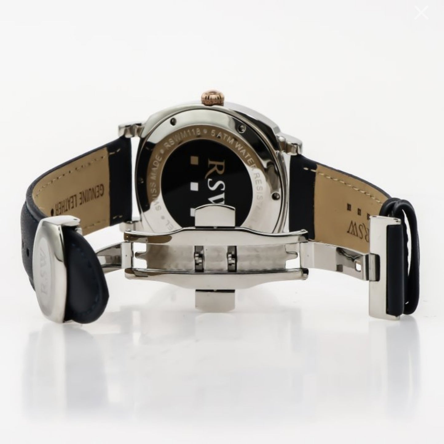 RSW • Swiss Watch • PVD Rose Gold • 46mm Quartz • 5ATM • RSWM118 • Date