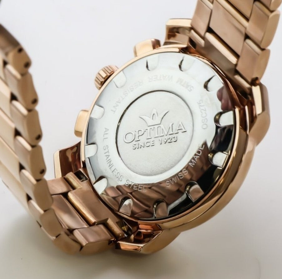 Optima •Swiss Chronograph Watch •OSC275-RR-1 • "Panda" • 43mm • Swiss RONDA
