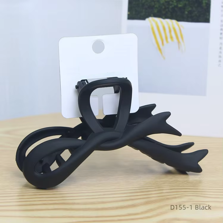 Bow Women Hair Claw Clip 13cm • Matte Spray Butterfly Clamp • Maillard Style