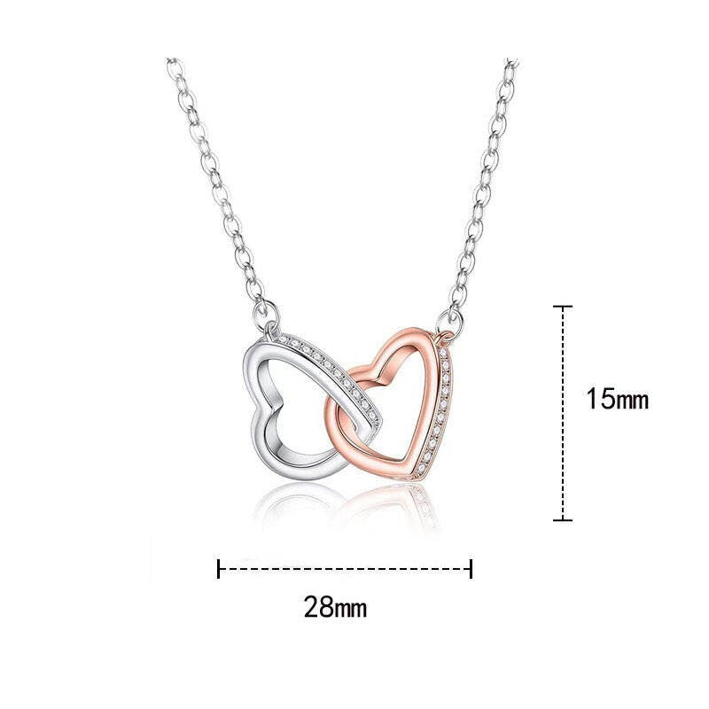Chapel • Forever Hearts • 18in Necklace Pendant • 925 Sterling Silver • Zircon
