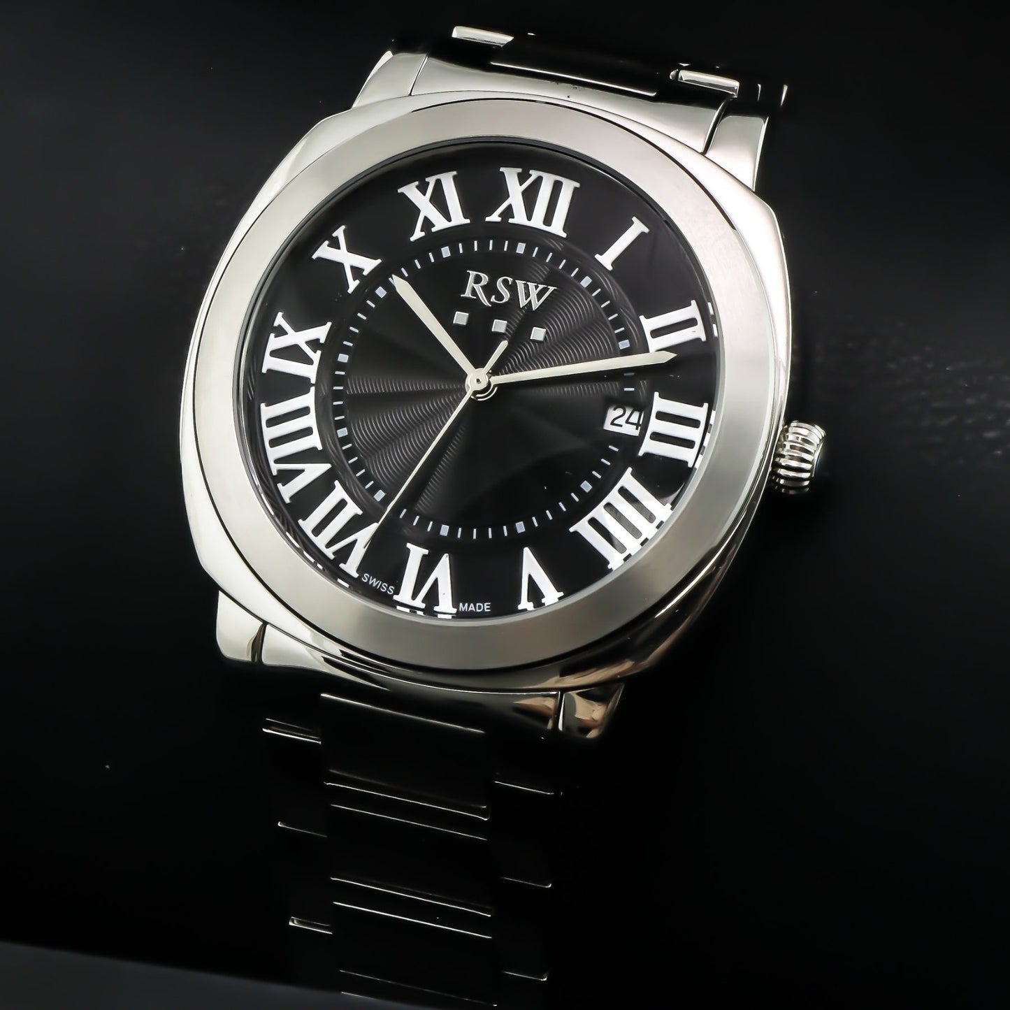 RSW • Swiss Watch • Stainless Steel • 46.80mm• Quartz • 5ATM • RSWM118