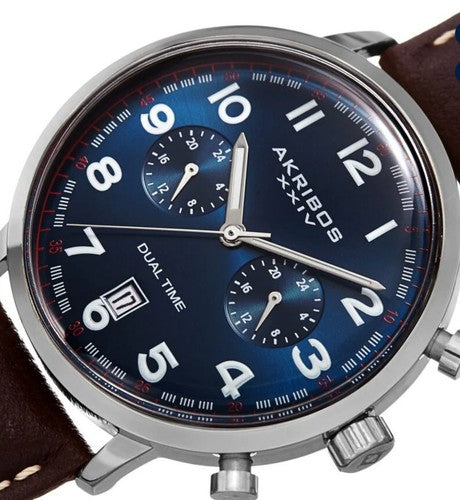 AKRIBOS XXIV • 42mm • ak1023ssbu• Blue