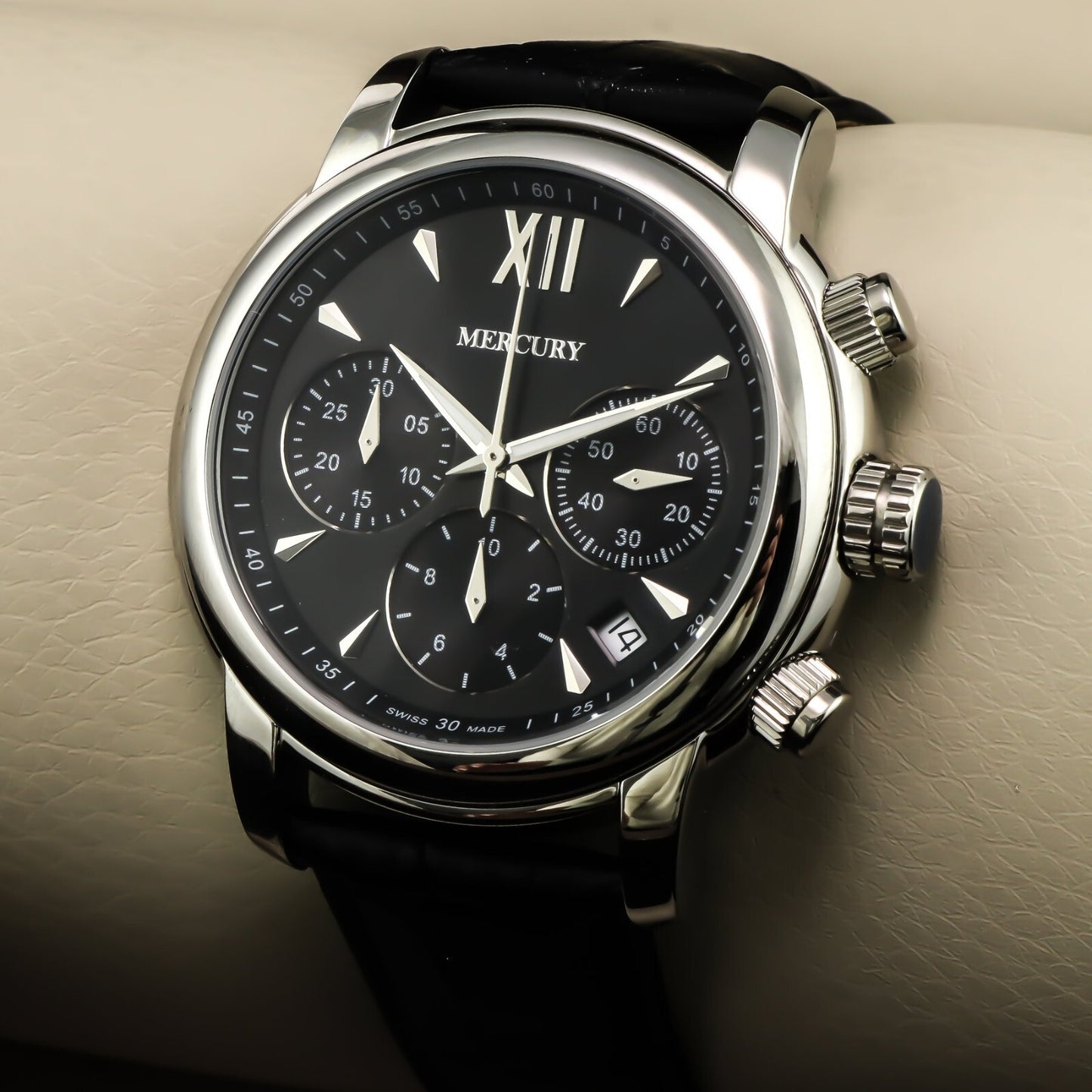 Mercury • Swiss Chronograph Watch • Stainless Steel • 44mm • Quartz • 5ATM