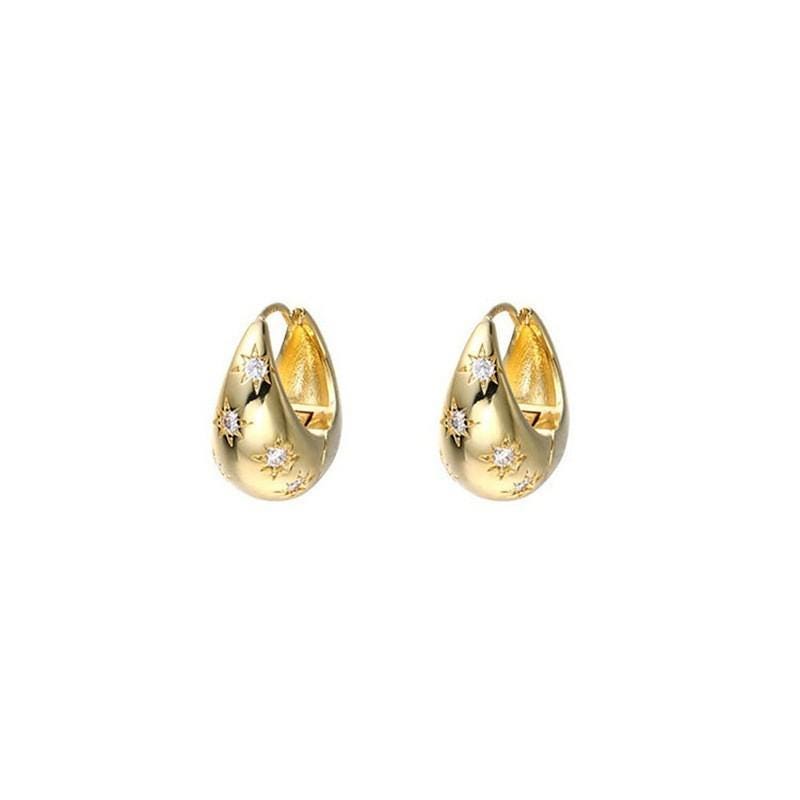 Special-interest design earrings one size silver and gold style high-grade retro