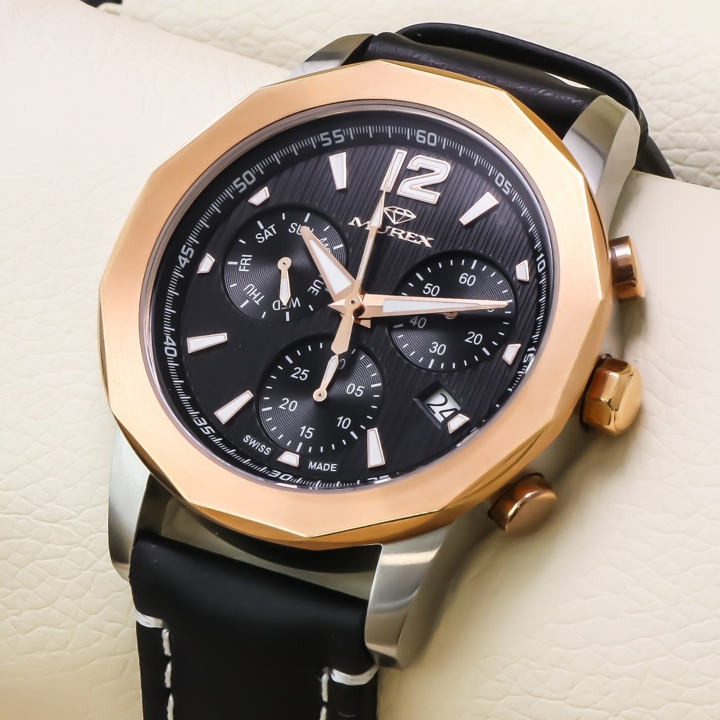 Murex • Swiss Chronograph Watch • Stainless Steel Quartz 44.7mm • 5ATM • MUC605