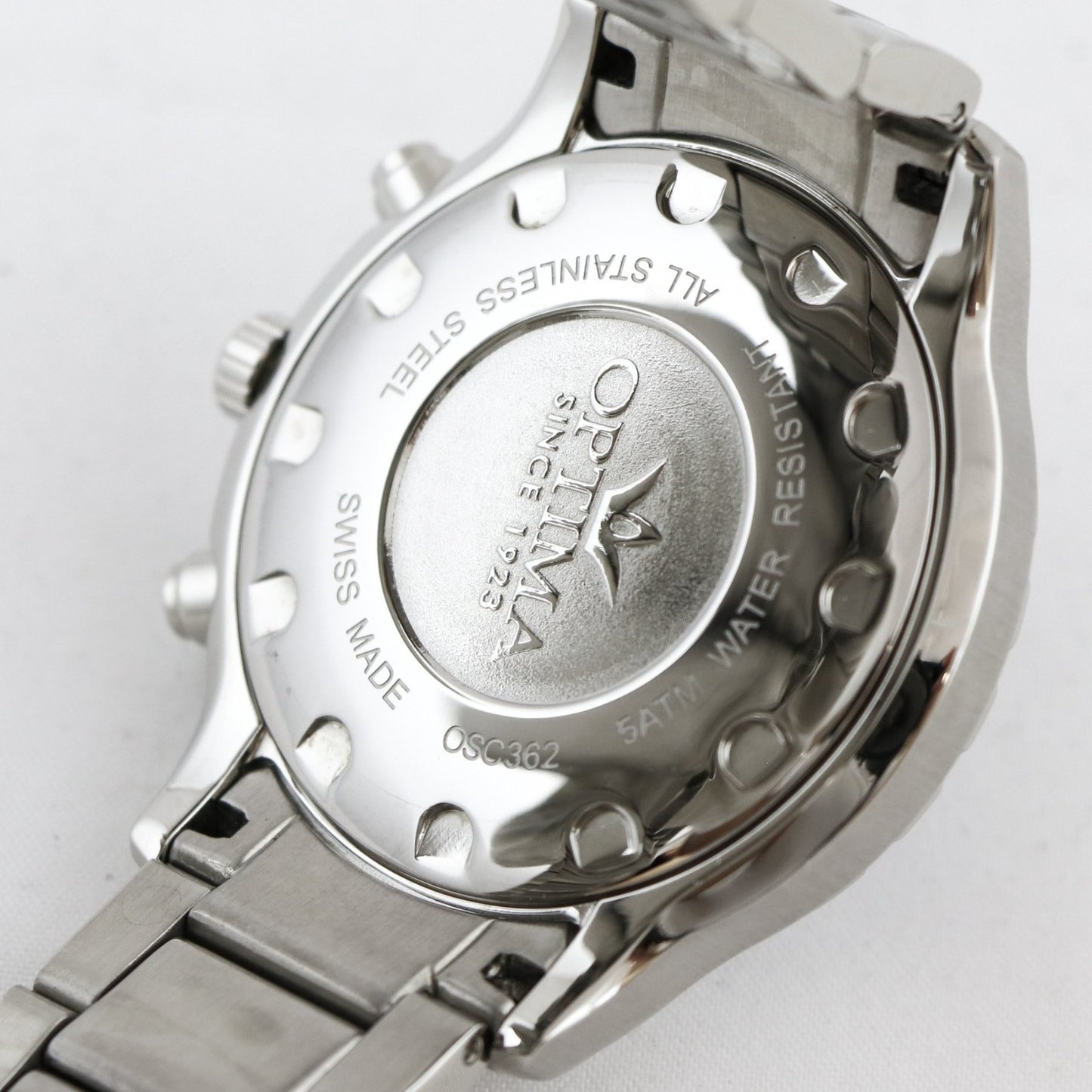 Optima • Swiss Chronograph Watch • Stainless Steel • 44.5mm • Quartz• 5ATM