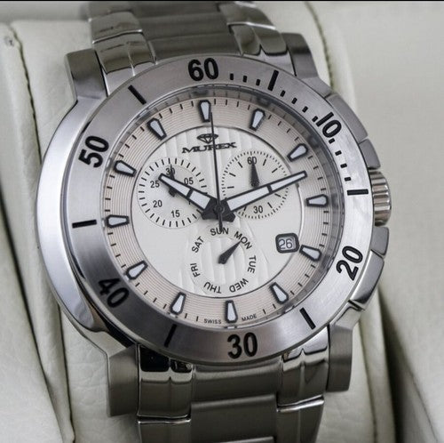 Murex • Swiss Chronograph Watch • MUC578-SS-1 • Day Date Quartz Countdown...