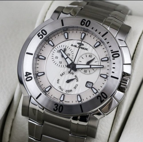 Murex • Swiss Chronograph Watch • MUC578-SS-1 • Day Date Quartz Countdown...