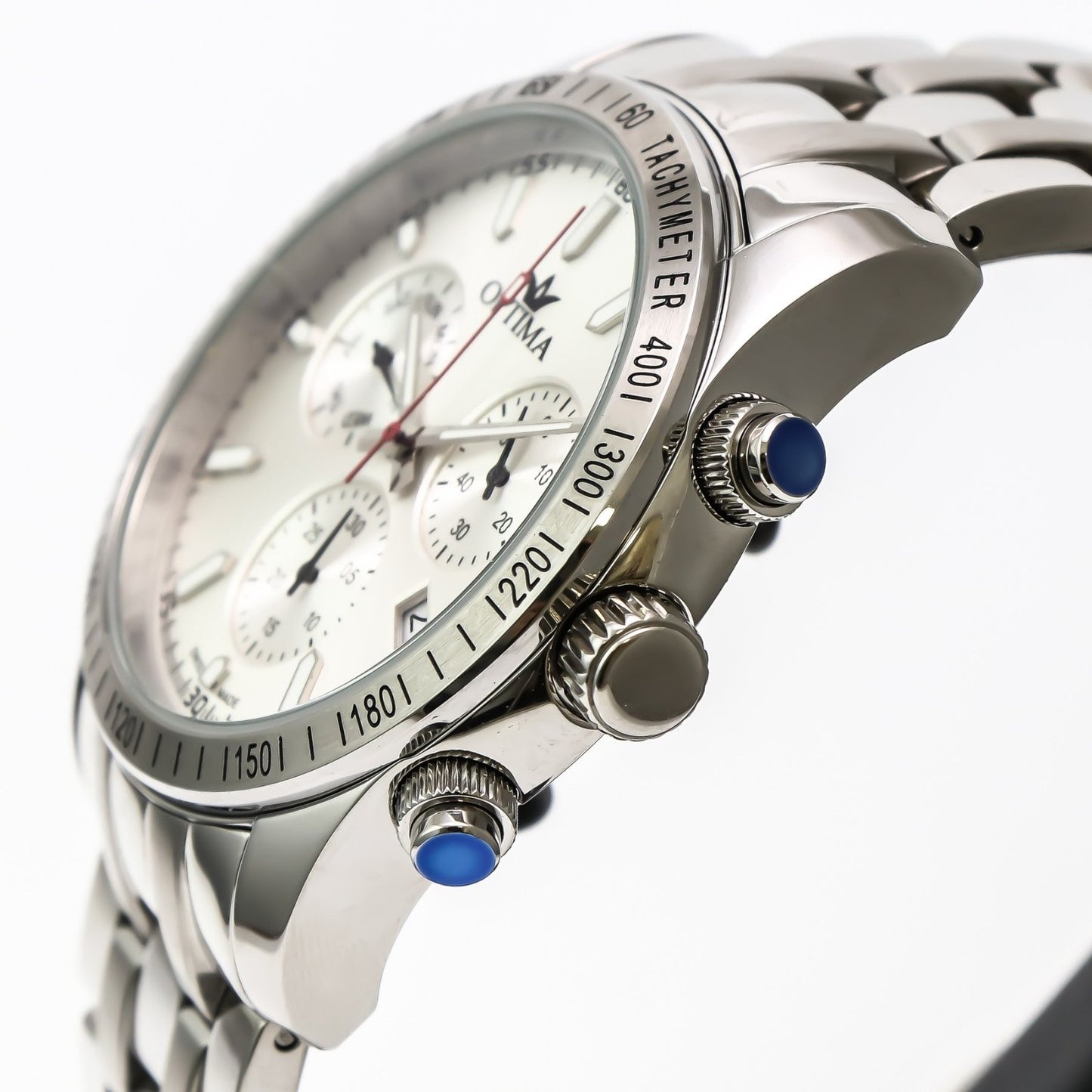 Optima • Swiss Chronograph Watch • Stainless Steel • 44.15mm • Quartz • 5ATM