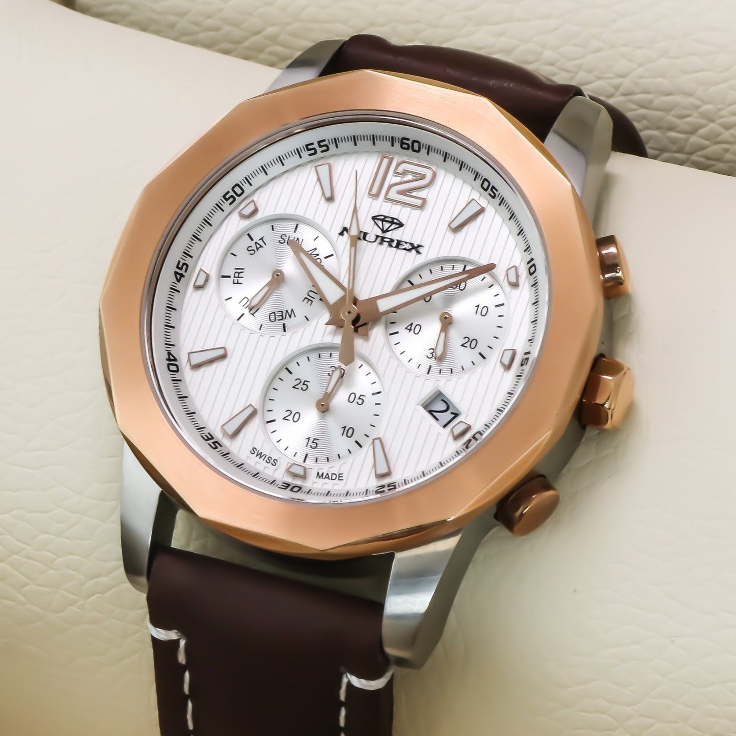 Murex • Swiss Chronograph Watch • Stainless Steel • Quartz • 44.7mm • MUC605