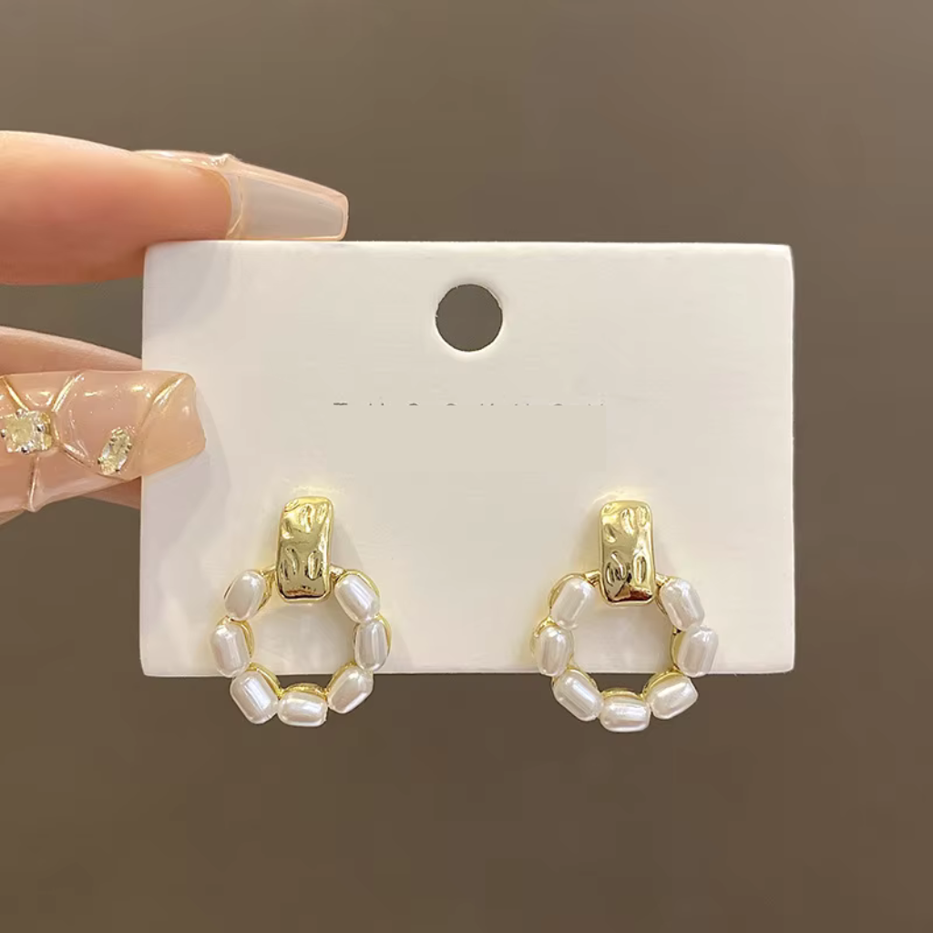 Pearl Ear Cuff Clip Earrings • Non Piercing • C-Shaped Minimalist Women Jewelry